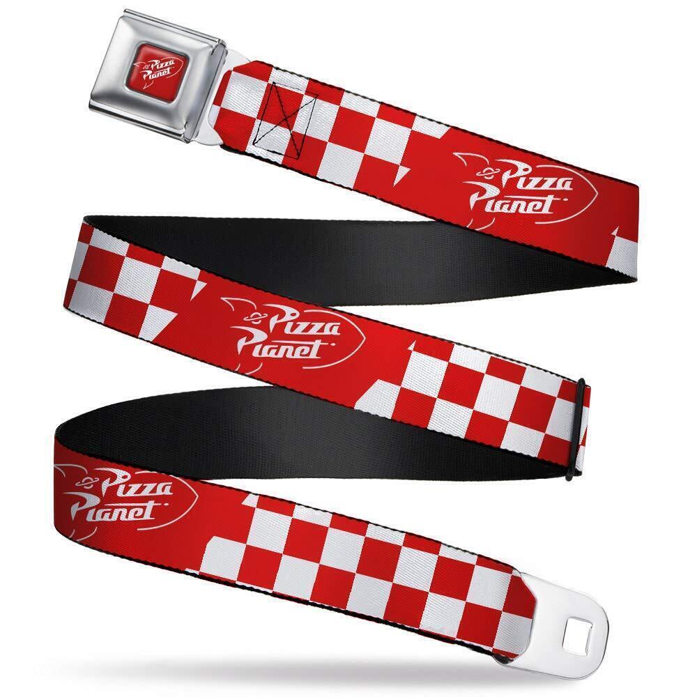 3760 Belt Seatbelt Buckle Toy Story Pizza Planet Logo Checker Red White 32